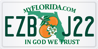 FL license plate EZBJ22