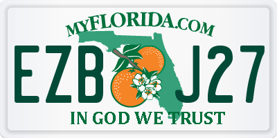 FL license plate EZBJ27
