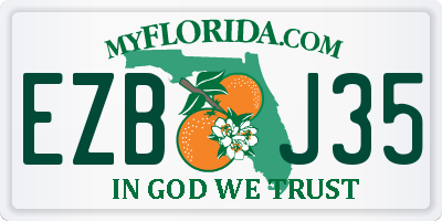FL license plate EZBJ35