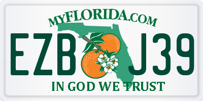 FL license plate EZBJ39