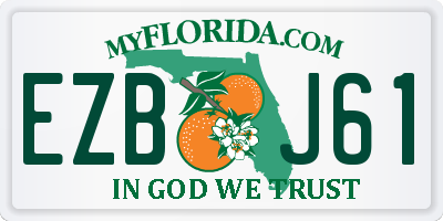 FL license plate EZBJ61