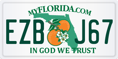 FL license plate EZBJ67