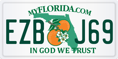 FL license plate EZBJ69