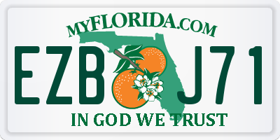 FL license plate EZBJ71