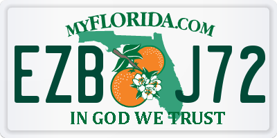 FL license plate EZBJ72