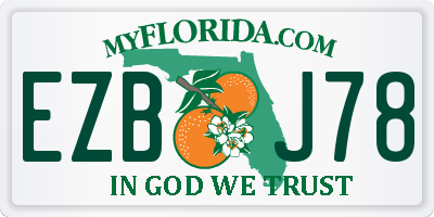 FL license plate EZBJ78