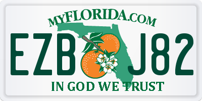 FL license plate EZBJ82