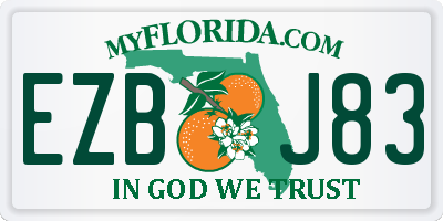 FL license plate EZBJ83