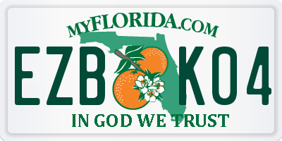 FL license plate EZBK04