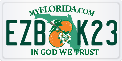 FL license plate EZBK23