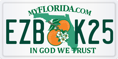 FL license plate EZBK25