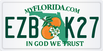 FL license plate EZBK27