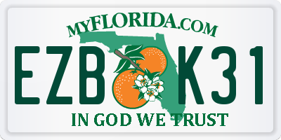 FL license plate EZBK31