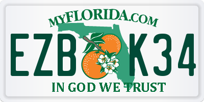 FL license plate EZBK34