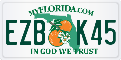 FL license plate EZBK45