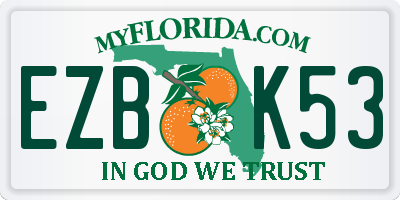 FL license plate EZBK53