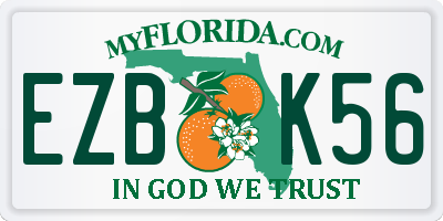 FL license plate EZBK56