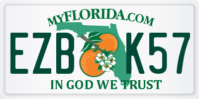 FL license plate EZBK57