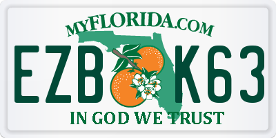 FL license plate EZBK63