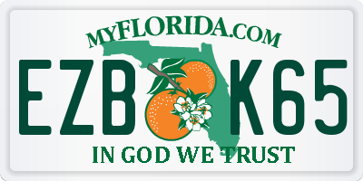 FL license plate EZBK65