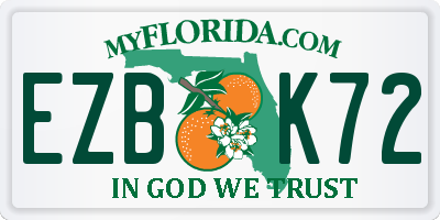 FL license plate EZBK72