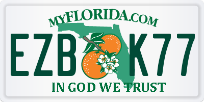 FL license plate EZBK77