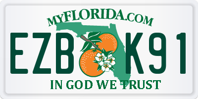 FL license plate EZBK91