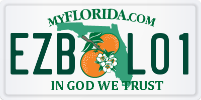 FL license plate EZBL01