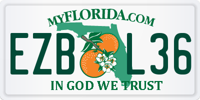 FL license plate EZBL36
