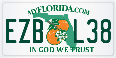 FL license plate EZBL38