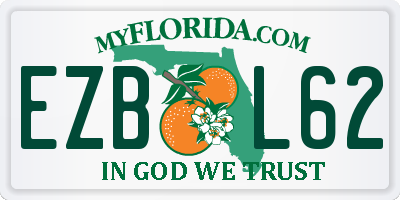 FL license plate EZBL62