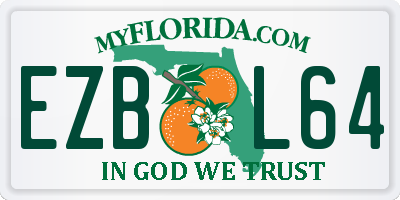 FL license plate EZBL64