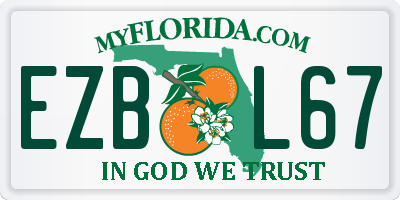 FL license plate EZBL67