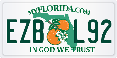 FL license plate EZBL92