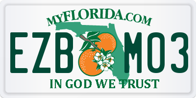 FL license plate EZBM03