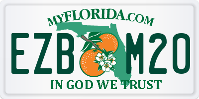 FL license plate EZBM20