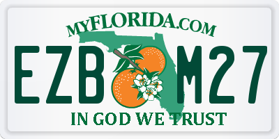 FL license plate EZBM27
