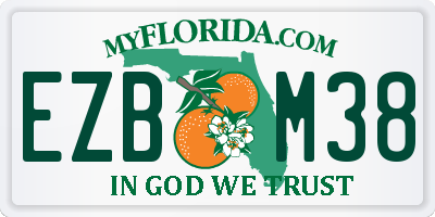 FL license plate EZBM38