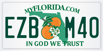 FL license plate EZBM40