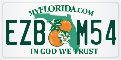 FL license plate EZBM54