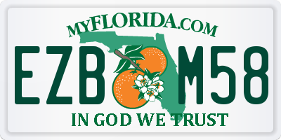 FL license plate EZBM58