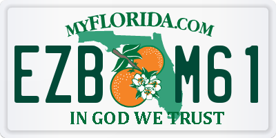 FL license plate EZBM61