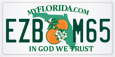 FL license plate EZBM65