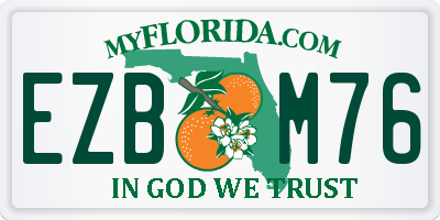 FL license plate EZBM76