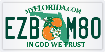 FL license plate EZBM80