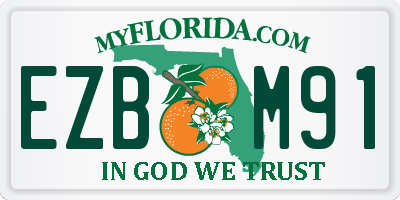 FL license plate EZBM91