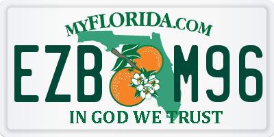 FL license plate EZBM96