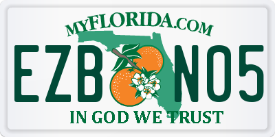 FL license plate EZBN05