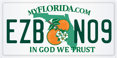 FL license plate EZBN09