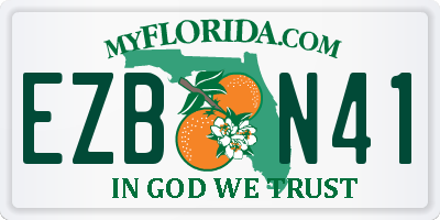 FL license plate EZBN41